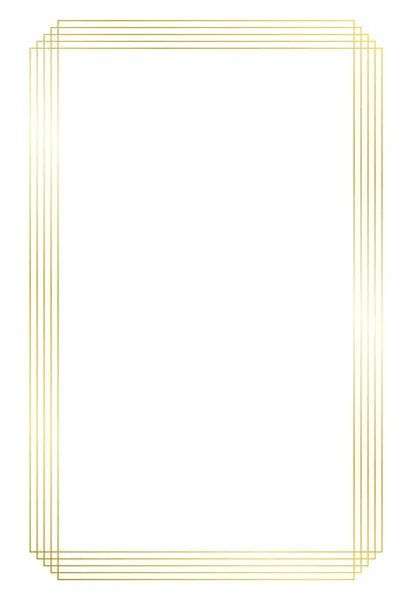 Bingkai Emas Diisolasi Dengan Warna Putih Bingkai Emas Vektor - Stok Vektor
