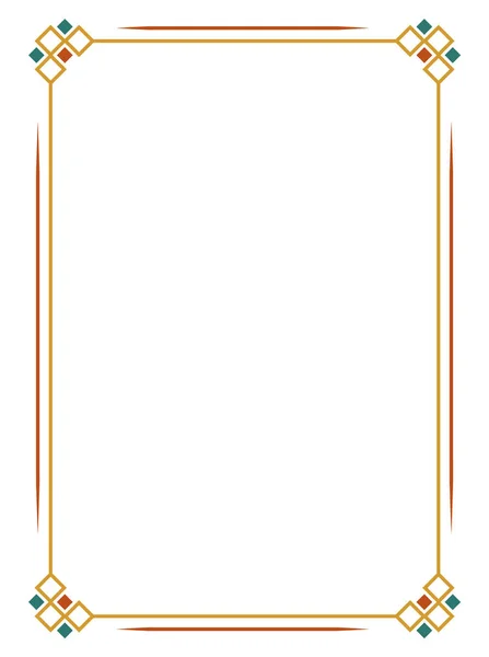 Oklu metin için çerçeve. Vektör çerçevesi beyaza izole edildi