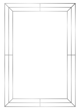 Gümüş metal çerçeve beyaza izole edilmiş. Vektör çerçevesi