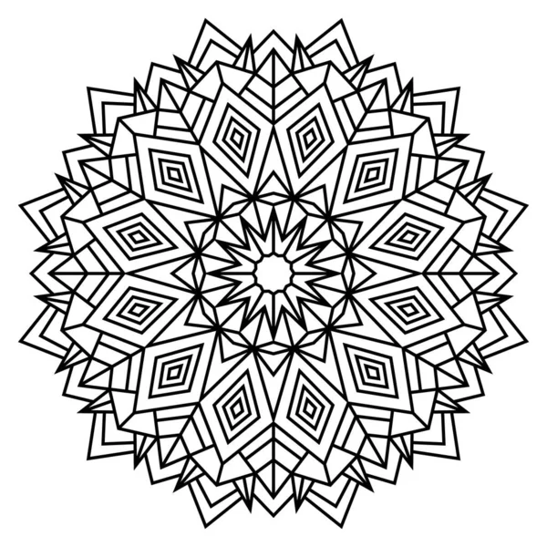 Vector Mandala Patrón Encaje Adorno Redondo Ornamental Patrón Copo Nieve — Archivo Imágenes Vectoriales