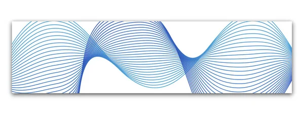 矢量抽象网页横幅与线条 用波浪来说明背景 蓝波模式 — 图库矢量图片