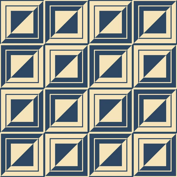 Bezešvé Geometrický Vzor Trojúhelníky Čtverci Abstraktní Pozadí Vektorová Ilustrace — Stockový vektor