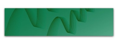 Çizgileri olan yeşil soyut web afişi. Dalgalı bir arkaplan tasviri. Yeşil dalgalı desen. Vektör