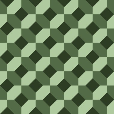 Yeşil soyut arka plan. Kusursuz desen. Retro geometrik arkaplan. Vektör