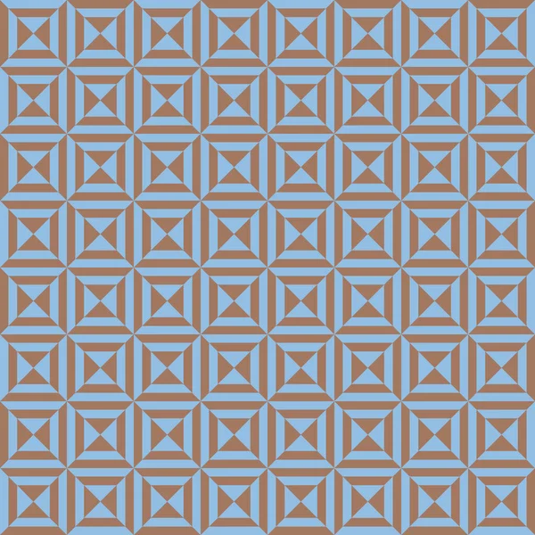 Bezešvé Geometrický Vzor Trojúhelníky Čtverci Abstraktní Pozadí Vektorová Ilustrace Modrá — Stockový vektor