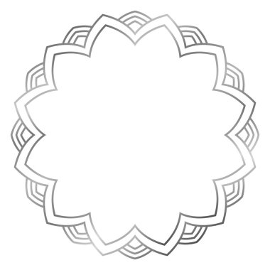 Beyaza izole edilmiş gümüş çerçeve.