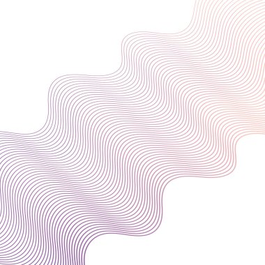 Çizgilerle soyut arkaplan. Dalgalı vektör arkaplanı. Müzik albümü, poster, kart, reklam için arka plan. Beyaz ve pembe