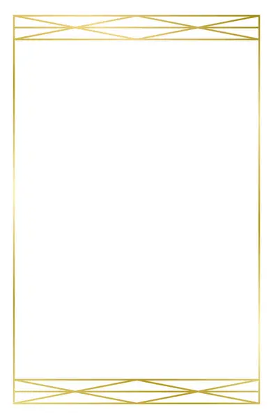 Altın metal çerçeve beyaza izole edilmiş. Metin, sertifika, resim, diploma için vektör çerçevesi