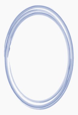 Akrilik çerçeve beyaza izole edilmiş. Mavi oval çerçeve vektörde. Metin, resim, fotoğraf için çerçeve