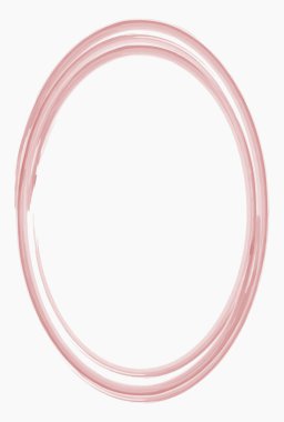 Akrilik çerçeve beyaza izole edilmiş. Kırmızı oval çerçeve vektörde. Metin, resim, fotoğraf için çerçeve