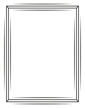 Siyah çerçeve beyaza izole edilmiş. Metin, sertifika, resim, diploma için vektör çerçevesi