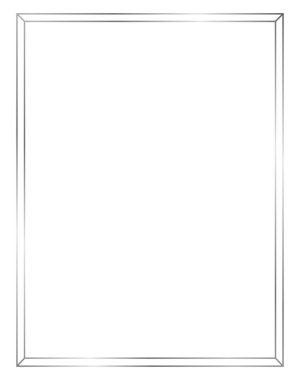 Gümüş metal çerçeve beyaza izole edilmiş. Metin, sertifika, resim, diploma için vektör çerçevesi