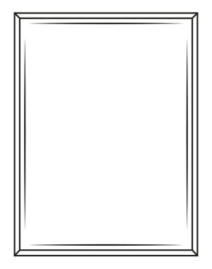 Siyah çerçeve beyaza izole edilmiş. Metin, sertifika, resim, diploma için vektör çerçevesi