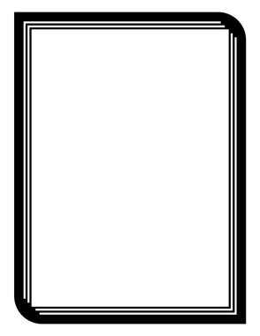 Siyah çerçeve beyaza izole edilmiş. Metin, fotoğraf, sertifika, resim, diploma için vektör çerçevesi