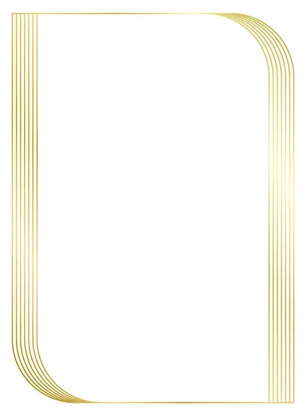 Altın metal çerçeve beyaza izole edilmiş. Metin, fotoğraf, sertifika, resimler, diploma için vektör çerçevesi. Altın