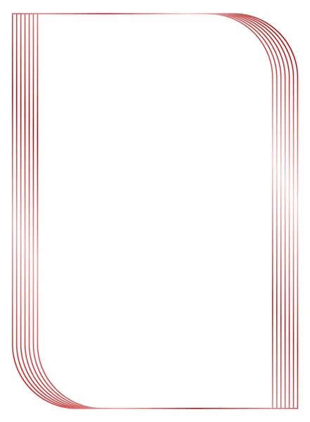 Kırmızı metal çerçeve beyaz üzerine izole edilmiş. Metin, fotoğraf, sertifika, resim, diploma için vektör çerçevesi