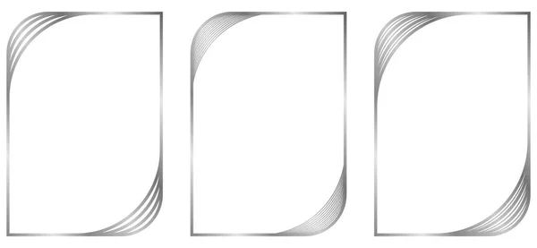 Gümüş çerçeveler. Vektör çerçevesi beyaza izole edildi. Metin, sertifika, resim, diploma, davet için çerçeve