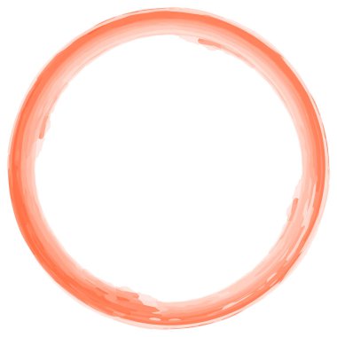 Akrilik çerçeve beyaza izole edilmiş. Vektör olarak turuncu yuvarlak çerçeve. Metin, resim, fotoğraf için çerçeve