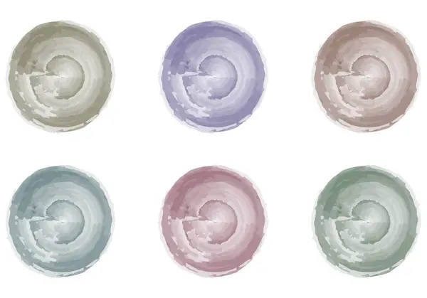 Renkli düğmeler. Tasarım için vektör grafik elementler. Yuvarlak düğmeler. Boyalı çerçeveler. Mühürle, mühürle