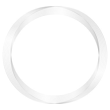 Beyaza izole edilmiş gümüş yuvarlak metal çerçeve. Fotoğraf için vektör çerçevesi. Metin, sertifika, resim, diploma çerçevesi