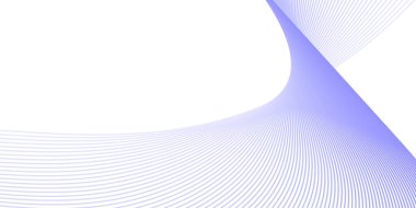 Pankart dalgalarıyla soyut arkaplan. Orta boy pankart. Çizgileri olan vektör arkaplanı. Tasarım elementi beyazda izole edildi. Mor renk