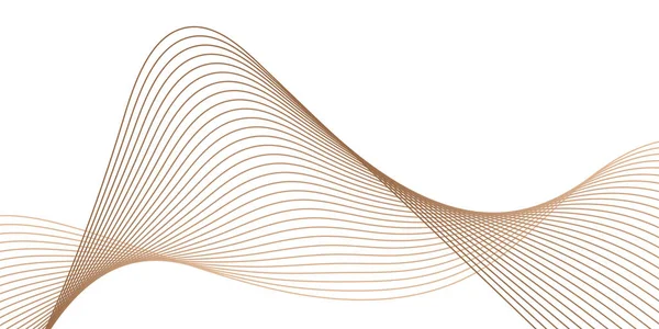 Pankart dalgalarıyla soyut arkaplan. Orta boy pankart. Çizgileri olan vektör arkaplanı. Tasarım elementi beyazda izole edildi. Kahverengi renk