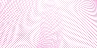 Pankart dalgalarıyla soyut arkaplan. Orta boy pankart. Çizgileri olan vektör arkaplanı. Tasarım elementi beyazda izole edildi. Pembe ve beyaz renkler. Güzel, kızlar.