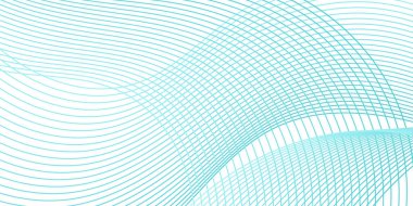 Pankart dalgalarıyla soyut arkaplan. Orta boy pankart. Çizgileri olan vektör arkaplanı. Tasarım elementi beyazda izole edildi. Mavi renk