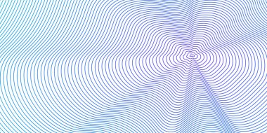 Pankart dalgalarıyla soyut arkaplan. Orta boy pankart. Çizgileri olan vektör arkaplanı. Tasarım elementi beyazda izole edildi. Mavi renk