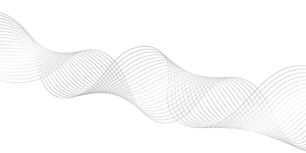 Sancak için gümüş dalgalarla soyut bir arkaplan. Orta boy pankart. Çizgileri olan vektör arkaplanı. Tasarım elementi beyazda izole edildi. Altın, metal, lüks. Tatil, kutlama, kart.