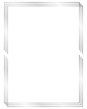 Gümüş metal çerçeve beyaza izole edilmiş. Metin, fotoğraf, sertifika, resimler, diploma, kart, davetiye için vektör çerçevesi. Kare lüks çerçeve