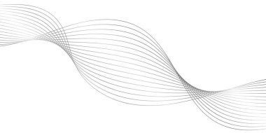 Sancak için gümüş dalgalarla soyut bir arkaplan. Orta boy pankart. Çizgileri olan vektör arkaplanı. Tasarım elementi beyazda izole edildi. Altın, metal, lüks. Tatil, kutlama, kart.