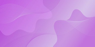 Pankart dalgalarıyla soyut arkaplan. Orta boy pankart. Çizgiler ve şekillerle vektör arkaplanı. Pembe, mor renk. Broşür, kitapçık.