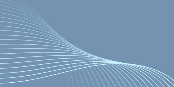 Pankart dalgalarıyla soyut arkaplan. Orta boy pankart. Çizgileri olan vektör arkaplanı. Mavi ve gri renk. Su, okyanus. İç mekan. Broşür, kitapçık.