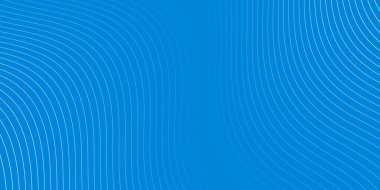 Pankart dalgalarıyla soyut arkaplan. Orta boy pankart. Çizgileri olan vektör arkaplanı. Mavi renk. Su, okyanus, kış. Broşür, kitapçık.
