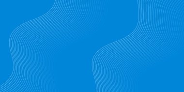 Pankart dalgalarıyla soyut arkaplan. Orta boy pankart. Çizgileri olan vektör arkaplanı. Mavi renk. Su, okyanus, kış. Broşür, kitapçık.