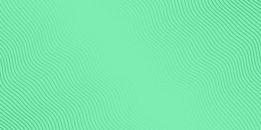 Pankart dalgalarıyla soyut arkaplan. Orta boy pankart. Çizgileri olan vektör arkaplanı. Tasarım elementi yeşilde izole edildi. Yeşil gradyan. Doğa, eko. Broşür, kitapçık.