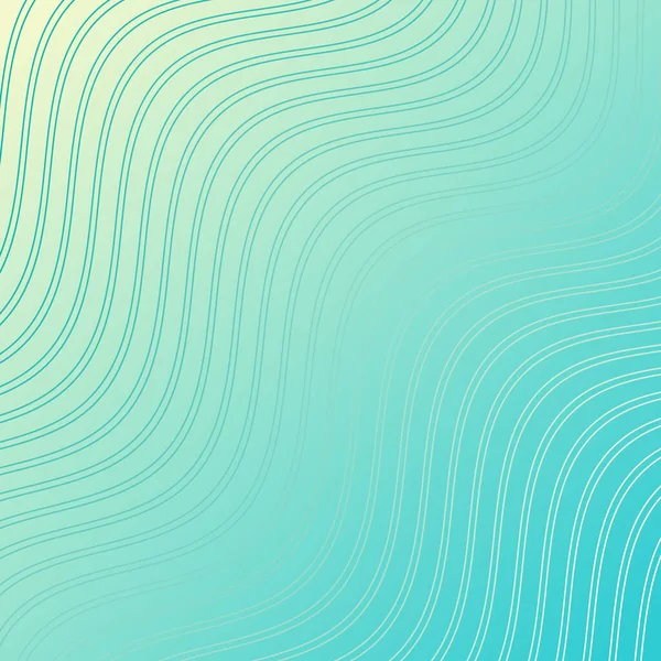 Dalgalarla soyut arkaplan. Çizgileri olan vektör pankartı. Müzik albümü, poster, kart için arka plan. Tasarım için geometrik element. Mavi ve sarı gradyan. Bahar, yaz