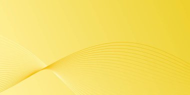 Pankart dalgalarıyla soyut arkaplan. Orta boy pankart. Çizgileri olan vektör arkaplanı. Sarı renkte. Broşür, kitapçık. Bahar, yaz, tatil, güneş