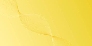 Pankart dalgalarıyla soyut arkaplan. Orta boy pankart. Çizgileri olan vektör arkaplanı. Sarı renkte. Broşür, kitapçık. Bahar, yaz, tatil, güneş