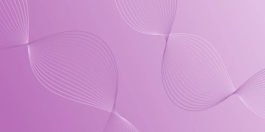 Pankart dalgalarıyla soyut arkaplan. Orta boy pankart. Çizgileri olan vektör arkaplanı. Pembe gradyan. Broşür, kitapçık. Bahar, yaz, tatil