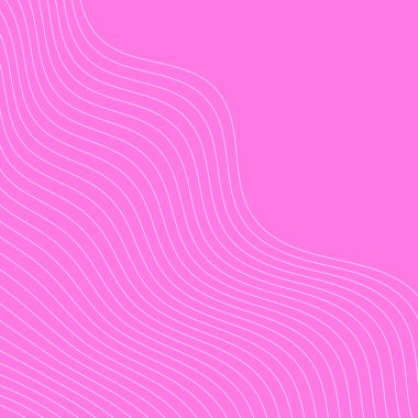 Dalgalarla soyut arkaplan. Çizgileri olan vektör pankartı. Müzik albümü, poster, kart, reklam için arka plan. Tasarım için geometrik element. Pembe renk. Sevgililer Günü. Kadınlar Günü