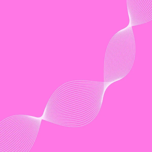 Dalgalarla soyut arkaplan. Çizgileri olan vektör pankartı. Müzik albümü, poster, kart, reklam için arka plan. Tasarım için geometrik element. Pembe renk. Sevgililer Günü. Kadınlar Günü