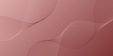 Pankart dalgalarıyla soyut arkaplan. Orta boy pankart. Çizgileri olan vektör arkaplanı. Kırmızı gradyan. İç mekan. Broşür, kitapçık.