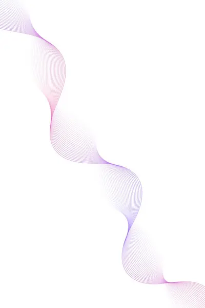 Pankart dalgalarıyla soyut arkaplan. Standart poster boyutunda. Çizgileri olan vektör arkaplanı. Tasarım elementi beyazda izole edildi. Pembe, mor ve beyaz. Broşür, kitapçık. Yaz, bahar