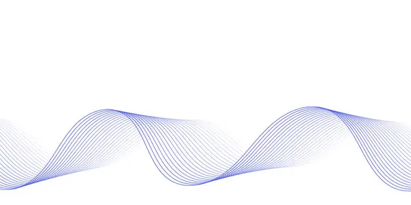 Pankart dalgalarıyla soyut arkaplan. Orta boy pankart. Beyaz üzerine izole edilmiş çizgilerle vektör arkaplanı. Mavi ve beyaz gradyan. Broşür, kitapçık. Okyanus, su.