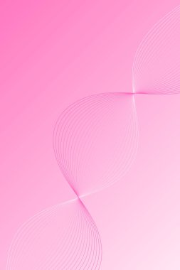 Pankart dalgalarıyla soyut arkaplan. Standart poster boyutunda. Çizgileri olan vektör arkaplanı. Tasarım elementi. Pembe gradyan. Broşür, kitapçık. Yaz, bahar. Aşk, düğün. Anneler Günü