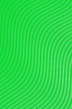 Pankart dalgalarıyla soyut arkaplan. Standart poster boyutunda. Çizgileri olan vektör arkaplanı. Tasarım elementi. Yeşil gradyan. Broşür, kitapçık. Eko, doğa, vegan. Yaz, bahar