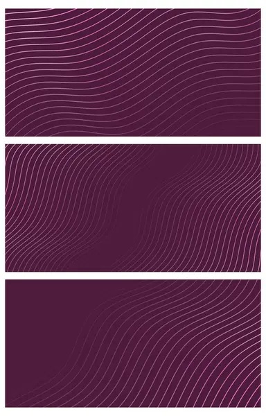 Sada Abstraktních Pozadí Vlnami Pro Banner Střední Velikost Banneru Pozadí — Stockový vektor