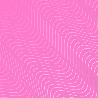 Dalgalarla soyut arkaplan. Çizgileri olan vektör pankartı. Müzik albümü, poster, kart, reklam için arka plan. Pembede izole edilmiş tasarım için geometrik element. Pembe gradyan. Sevgililer Günü